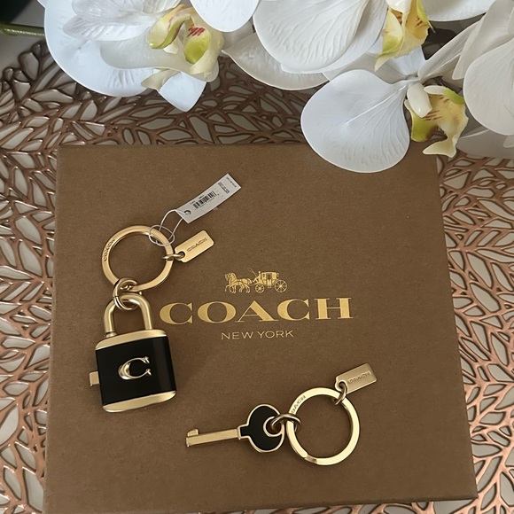 NWT Coach Lock and Key Bag Charm / Key Ring - Picture 6 of 13